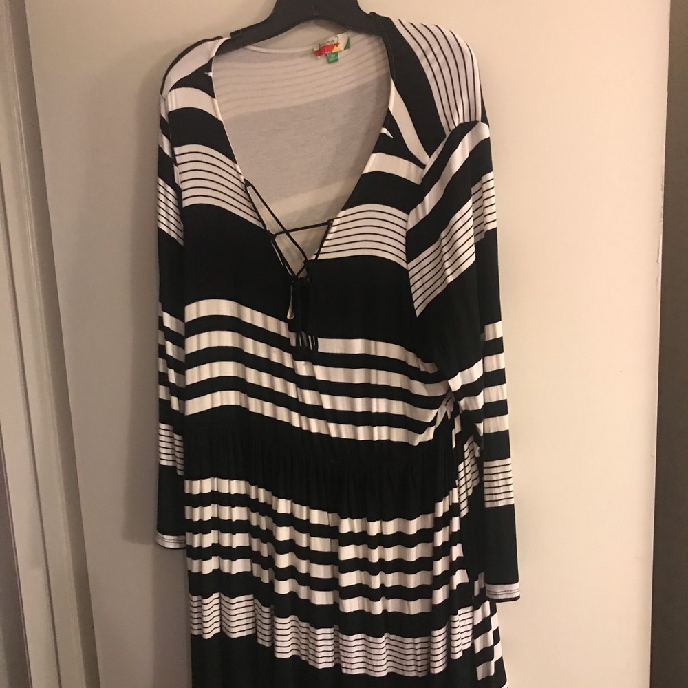 ModCloth Coffee Shop Dress, Long Sleeves, 3X.